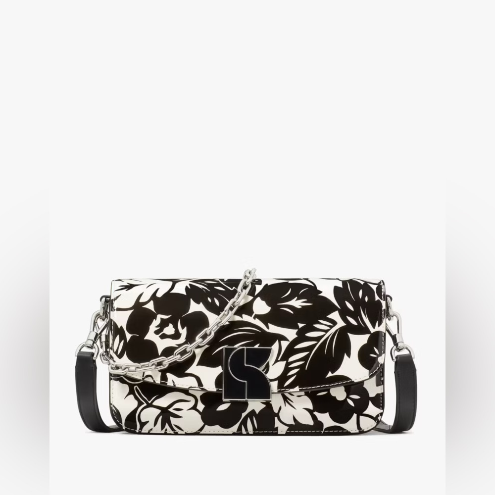 Kate Spade Dakota Tropical Foliage Patent Leather Small Crossbody NWT